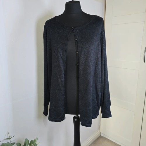 Black blue lurex - lurex, glitter