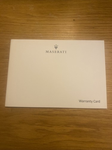 Maserati service book stamped - maserati,