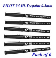 6 x Pilot Hi-TecPoint V5 0.5mm
