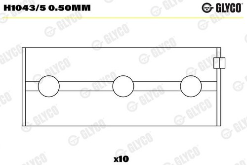 Crankshaft bearing glyco - crankshaft,