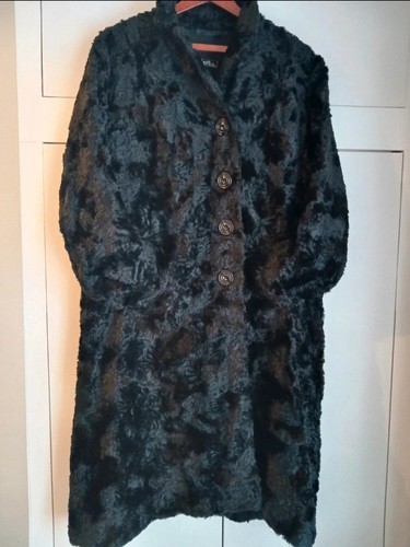 Vintage black faux fur - black,