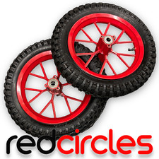 RED 47cc 49cc MINI MOTO DIRT BIKE WHEELS SET WITH TYRES (12.5 x 2.75 MINIMOTO)