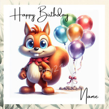 Personalised CONKER Birthday Greetings Card N64 Bad Fur Day Squirrel Conkers