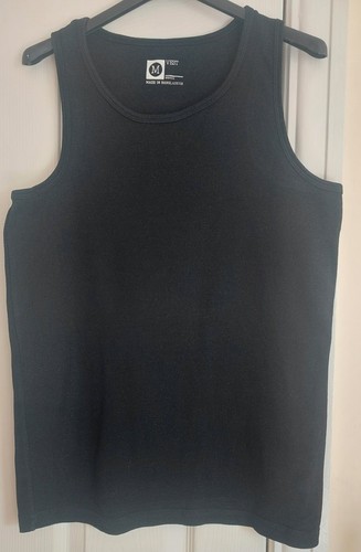 Mens black vest top shirt - top,