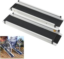 2Pcs Wheelchair Ramp FOR AUCTIOIN Telescopic Channel Ramps Max Load 275kg 