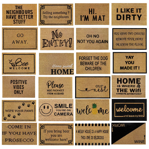 Coir rug doormat - non, slip