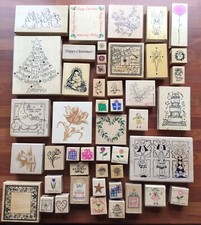 mounted wooden craft stamps