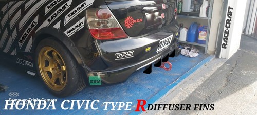 Track day rear - day, fins