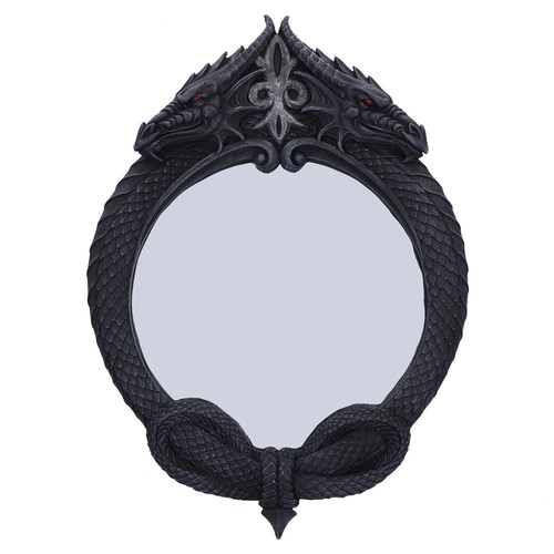 Scaled black dragon mirror - black,