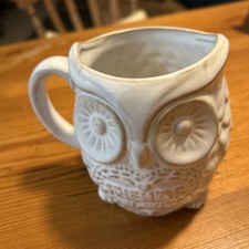 NEXT Owl Mug 3d Owl-Ways Friends Beige 1/2 pint 11cm VGC Chunky Stoneware