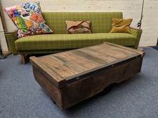 Handmad Industrial Trolley Cart Coffee Table/Tv Stand. Vintage Reclaimed, Rustic