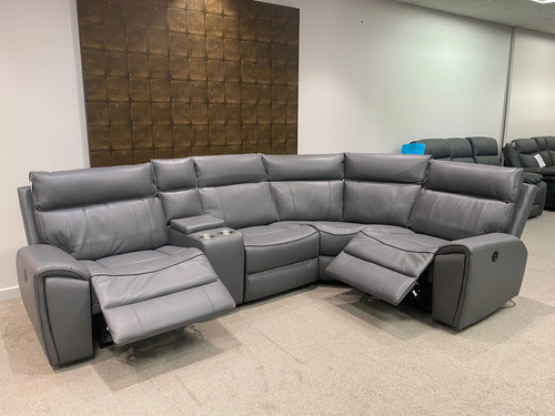 Ronan grey leather electric - grey,