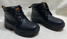 DR MARTENS : Womens Industrial Steel Toe Leather AirWair Safety Boots UK 6 EU 39