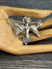 Vintage Replica Medieval Pilgrim Badge, Angel Brooch, St Michael Archangel ,