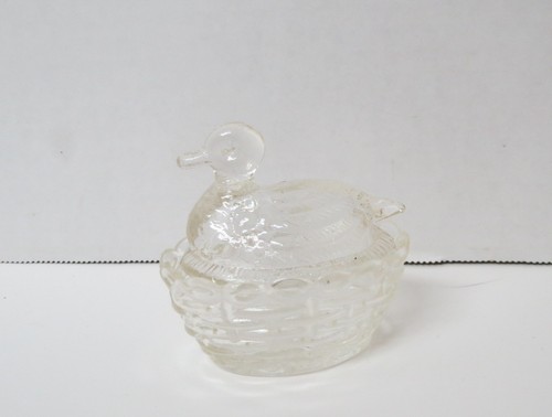 Vintage glass duck nest - vintage,