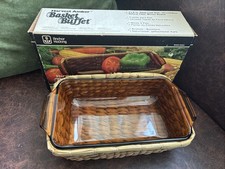 Vintage Harvest Amber - Basket Buffet by Anchor Hocking Utility Baking Dish VGC