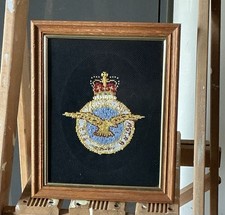 RAF Crest - Cross-stitched &