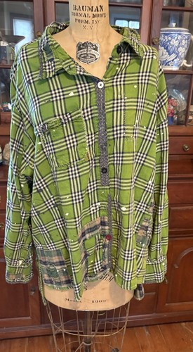 Magnolia pearl blue plaid - magnolia,