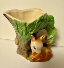 Vintage Withernsea Eastgate Pottery Fauna Posy Vase, Deer