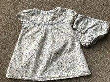 The Little White Company girl's floral summer dress matching knickers 6-9 months