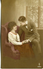 Romantic couple drawing room
