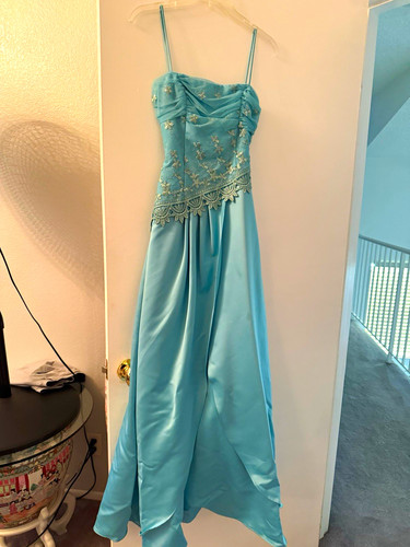 Masquerade aqua blue satin - masquerade,
