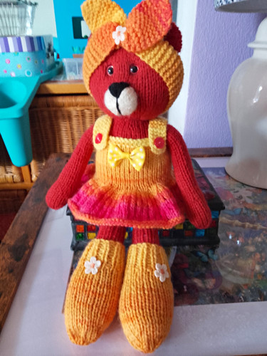 Handmade knitted plush - knitted, teddy