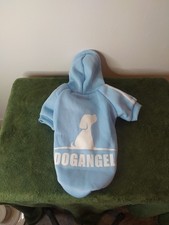 Dogangel Blue Pet Hoodie Jumper – Soft Fleece Dog Coat with Hood (40cm)