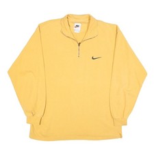 NIKE Mens Yellow 1/4 Zip