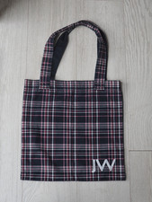 jack wills blue check tote bag