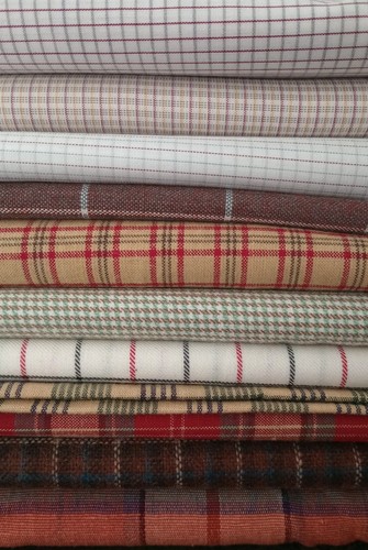 Vintage checked fabric bundle - vintage,