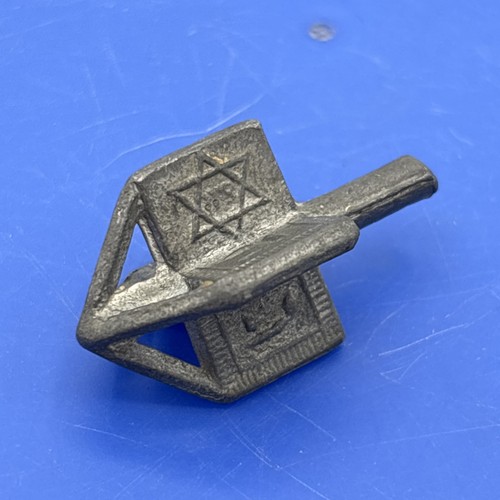 Vintage metal dreidel - metal,