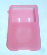 Pink Silicone Skin Case for Apple iPod Video 30GB. Belt & Lanyard loop
