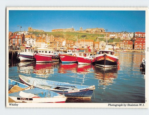 Postcard panoramic view whitby - postcard,