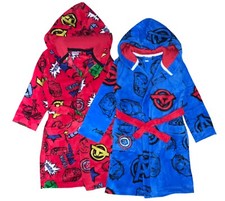 Boys Avengers Robe Dressing Gown Marvel Bathrobe Hooded Size Age 4-12 Years
