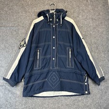 Vintage Chervo e Ski Jacket Pullover  Zip Mens Size XL Blue White