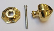 VICTORIAN SOLID BRASS CHROME OCTAGONAL CENTRE DOOR PULL KNOBS HANDLES