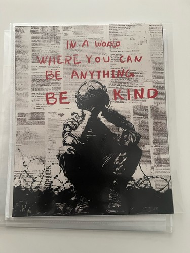 Banksy kind art print - be,