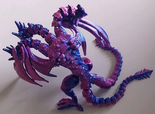 Headed dragon gradient - headed, blue