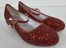Fancy Dress Red Sequin Heels