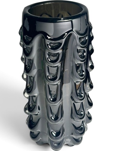 Vintage smoked black glass - black,
