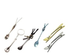 small miniature spoon, Alice Ibiza festival metal tiny travel spoon necklace