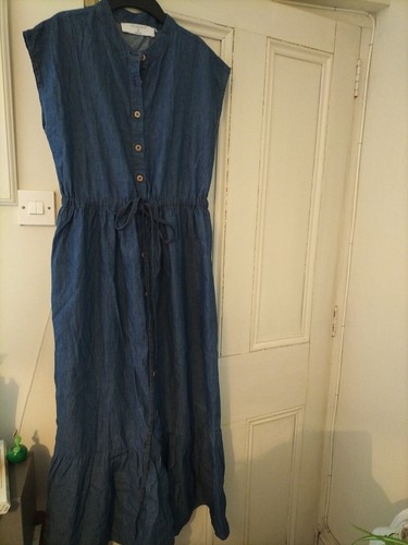 Primark maxi denim dress size - denim,