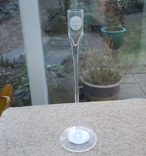 Tall clear hand blown glass - tall,