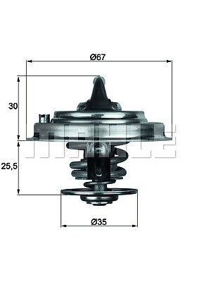 Thermostat coolant mahle tx - thermostat,,