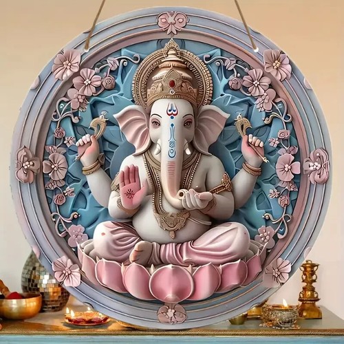 Wooden ganesh god 2d - , wall