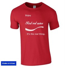 Red red wine UB40 parody T-shirt cola drink funny joke humour 80s music song