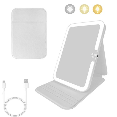 Folding makeup mirror - mirror, pu