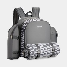 VonShef Grey Picnic Backpack &