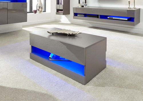 Led coffee table unit - coffee,